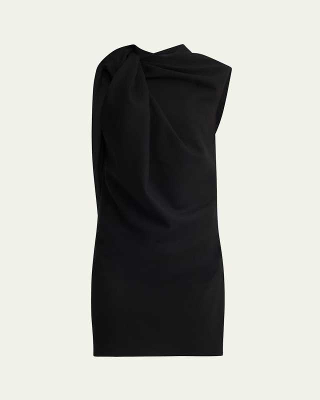 Sleeveless Twist-Neck Mini Dress